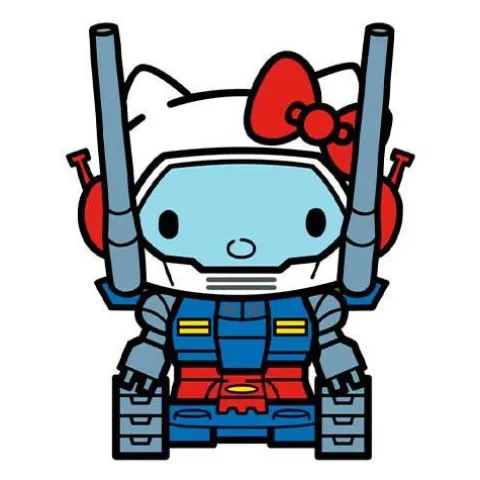 FiGPiN #779 - Gundam x Sanrio - Guntank Hello Kitty Enamel Pin - Limited Edition