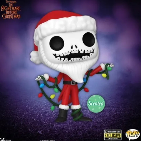 Funko Pop! 1383 - Nightmare Before Christmas 30th Anniversary Santa Jack Scented Vinyl Figure - Entertainment Earth Exclusive