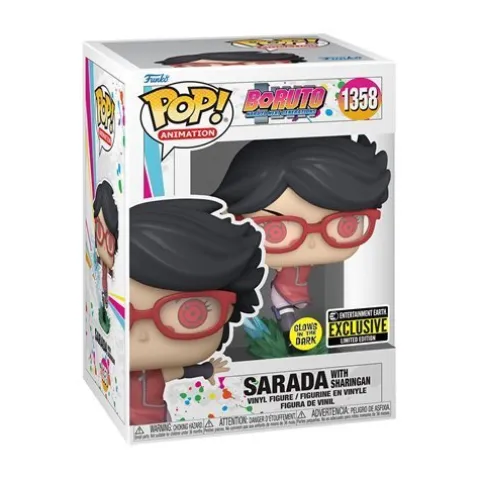 Funko Pop! 1358 Animation - Boruto - Sarada with Sharingan Vinyl Figure - Glow-in-the-Dark Entertainment Earth Exclusive