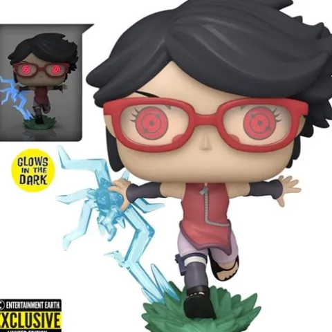 Funko Pop! 1358 Animation - Boruto - Sarada with Sharingan Vinyl Figure - Glow-in-the-Dark Entertainment Earth Exclusive