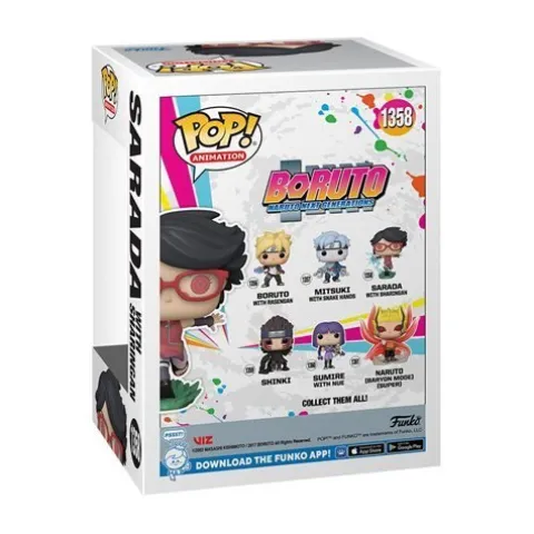 Funko Pop! 1358 Animation - Boruto - Sarada with Sharingan Vinyl Figure - Glow-in-the-Dark Entertainment Earth Exclusive
