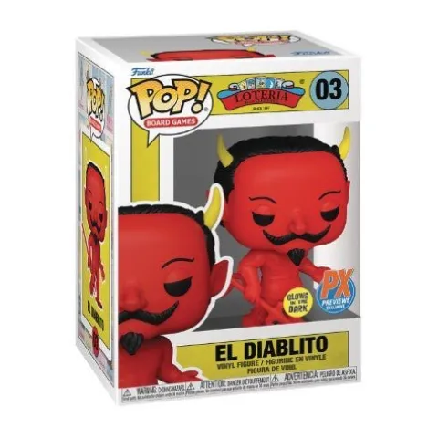 Funko Pop! 03 Board Games - Loteria - El Diablito Glow-in-the-Dark Vinyl Figure - Previews Exclusive