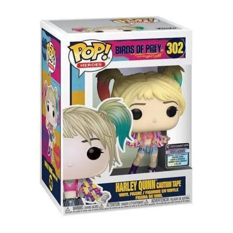 Funko Pop! Heroes 302 Birds of Prey Harley Quinn Caution Tape Funko Pop! w/ Collectible Card - EE Exclusive