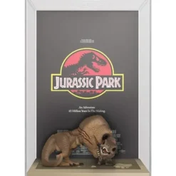 Funko Pop! Jurassic Park Tyrannosaurus Rex Velociraptor Movie Poster with Case