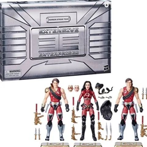 G.I. Joe Classified Series Crimson Strike Team Baroness", " Tomax", " & Xamot 6-Inch Action Figures