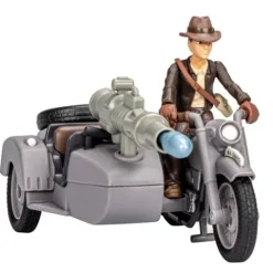 Indiana Jones Worlds of Adventure Indiana Jones with Motorcycle and Sidecar Action Figure Set