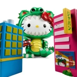 Kidrobot Sanrio Hello Kitty Kaiju Cosplay Metallic Green 8-Inch Vinyl Figure
