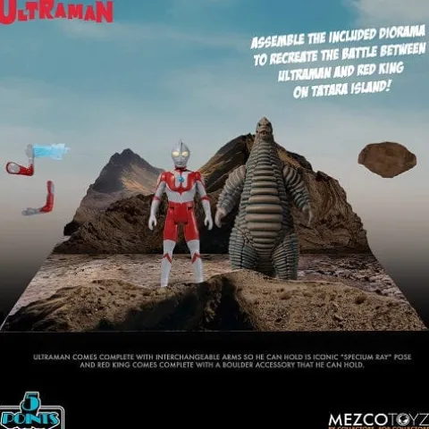 Mezco Toyz 5 Points Ultraman & Red King Action Figure Boxed Set