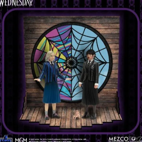 Mezco Toyz Wednesday 5 Points Wednesday & Enid Boxed Set Action Figures