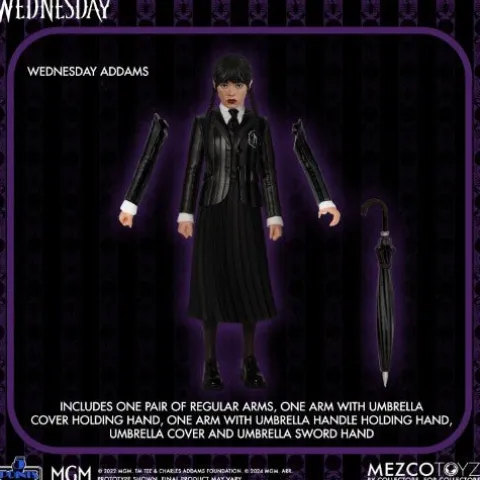 Mezco Toyz Wednesday 5 Points Wednesday & Enid Boxed Set Action Figures