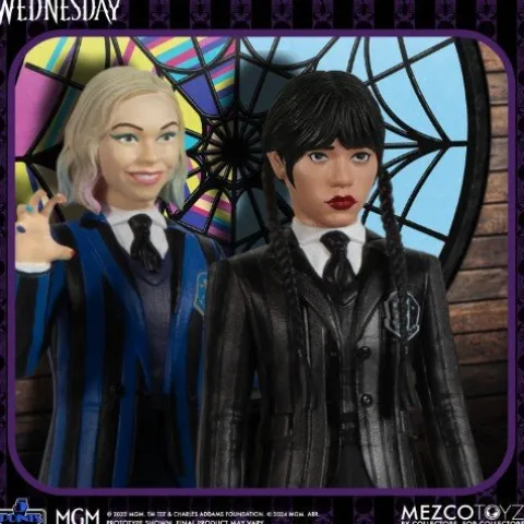Mezco Toyz Wednesday 5 Points Wednesday & Enid Boxed Set Action Figures