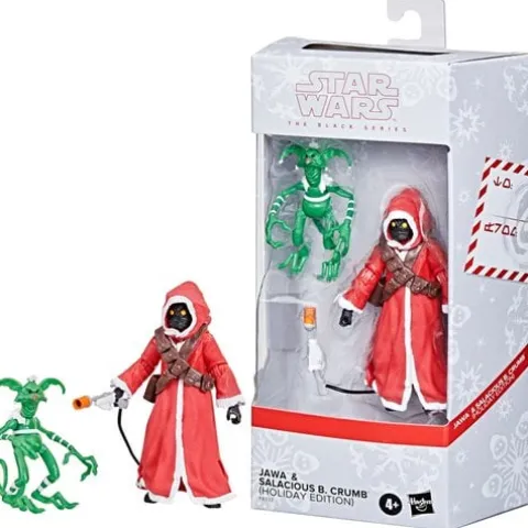 Star Wars The Black Series Jawa & Salacious B. Crumb (Holiday Edition) 6-Inch Action Figure - Exclusive
