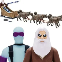 Super7 G.I. Joe Arctic Rescue Vehicle with 3 3/4-Inch Snake Eyes & Blind Woodsman ReAction Figures