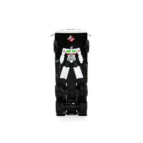 Transformers G1 Optimus Prime Big Rig with Ghostbusters Ecto-1 Graphics 1:24 Scale Die-Cast Metal Vehicle