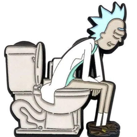 Zen Monkey: **SEASON 4 EPISODE 2** Rick on the throne - Rick and Morty Enamel Pin